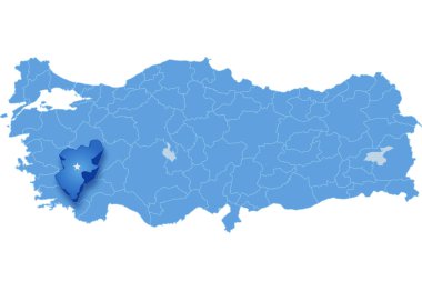 Türkiye, Denizli Haritası 
