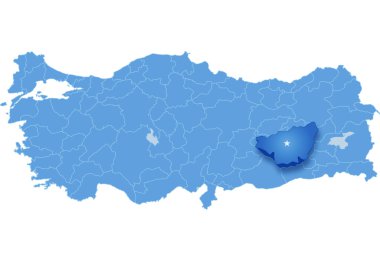 Türkiye, Diyarbakır Haritası