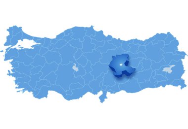 Map of Turkey, Malatya clipart