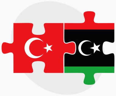 Türkiye ile Libya bayrakları
