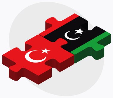 Türkiye ile Libya bayrakları