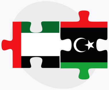 Birleşik Arap Emirlikleri ve Libya bayrakları 