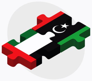 Birleşik Arap Emirlikleri ve Libya bayrakları 