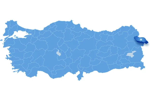 Kaart van Turkije, Igdir — Stockvector