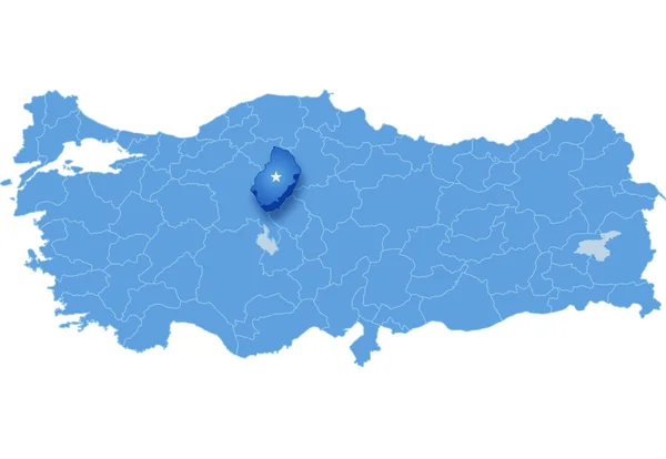 Türkiye, Kırıkkale Haritası — Stok Vektör