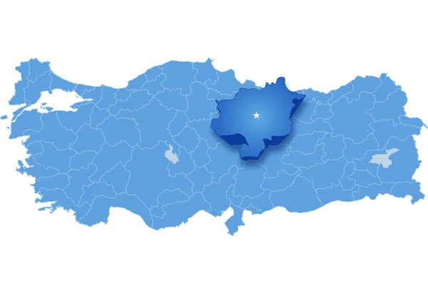 La carte de La Turquie, Sivas — Image vectorielle