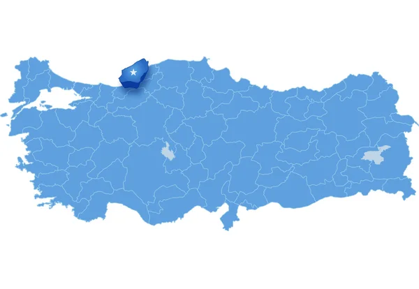 Mapa da Turquia, Zonguldak —  Vetores de Stock