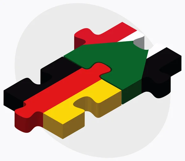 Almanya ve Sudan bayrakları — Stok Vektör
