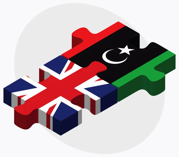 Sverige och Libyen flaggor — Stock vektor
