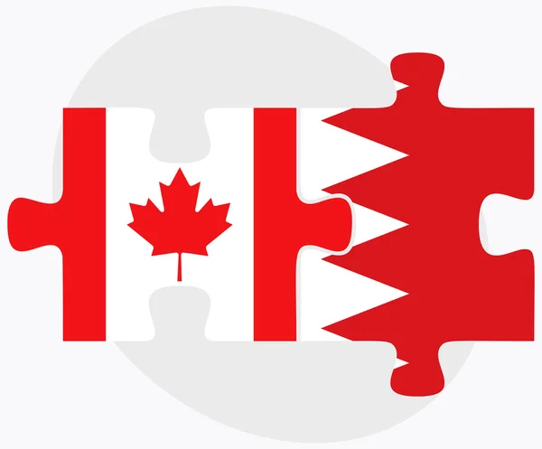 Bandiere Canada e Bahrein — Vettoriale Stock
