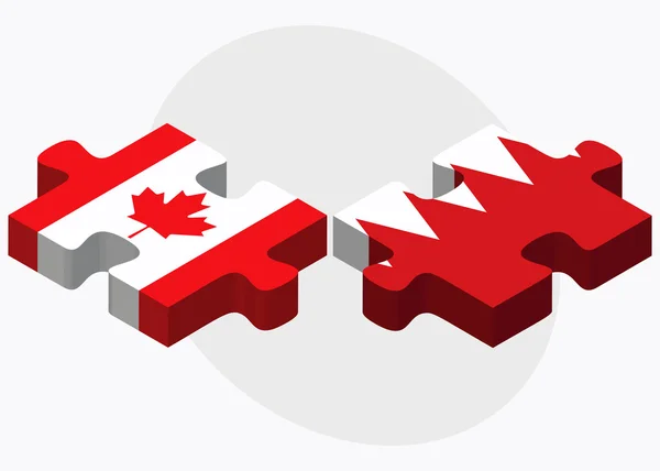 Canada and Bahrain Flags — Stock Vector