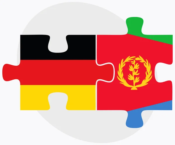 Germany and Eritrea Flags — Stock Vector