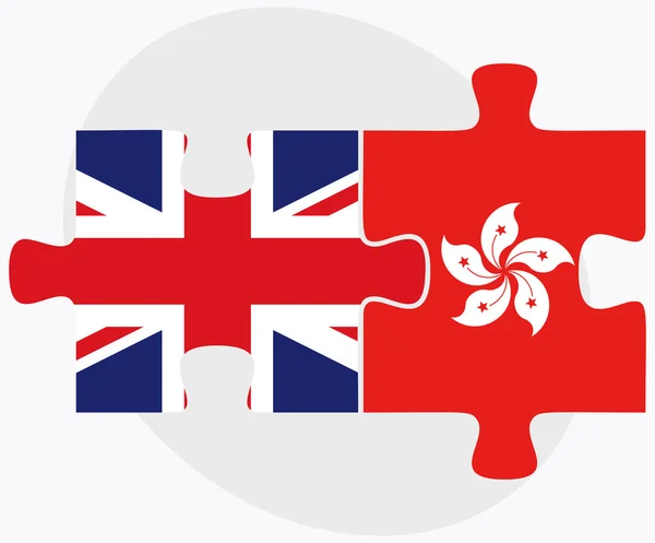 Velká Británie a Hong Kong Sar Čína — Stockový vektor