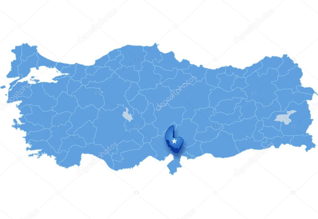 Map of Turkey, Osmaniye