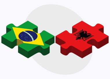 Brezilya ve Arnavutluk bayrakları