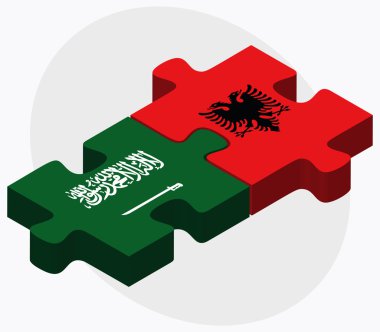 Suudi Arabistan ve Arnavutluk bayrakları 
