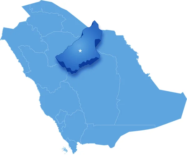 Saoedi-Arabië, de regio Al Qasim — Stockvector