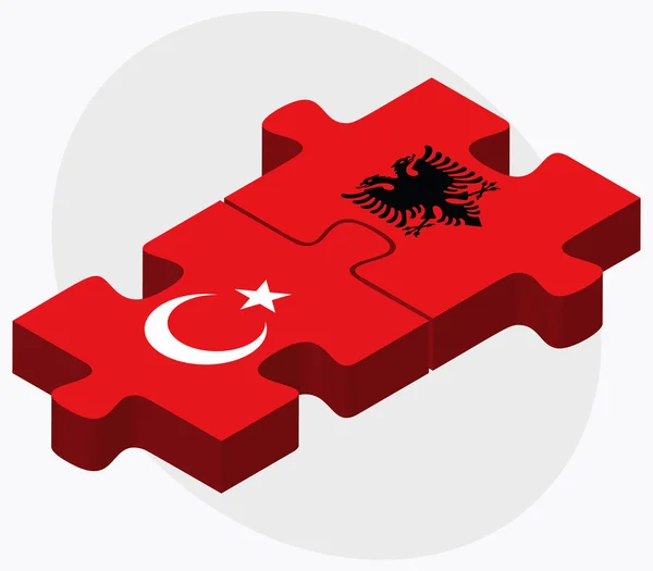 Turecko a Albánie příznaky — Stockový vektor