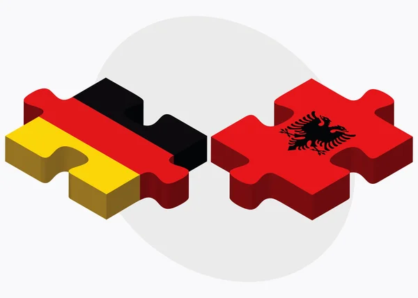 Флаги Германии и Албании — стоковый вектор