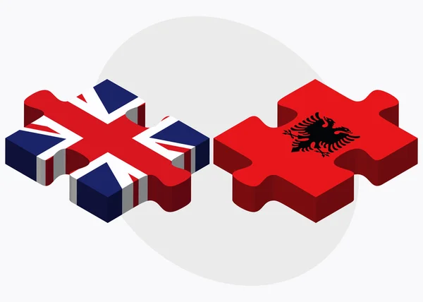 Флаги Великобритании и Албании — стоковый вектор