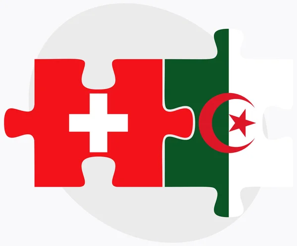 Drapeaux Suisse et Algérie — Image vectorielle