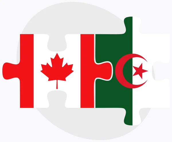 Drapeaux du Canada et Algérie — Image vectorielle