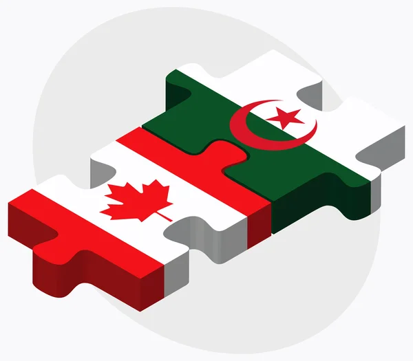 Drapeaux du Canada et Algérie — Image vectorielle