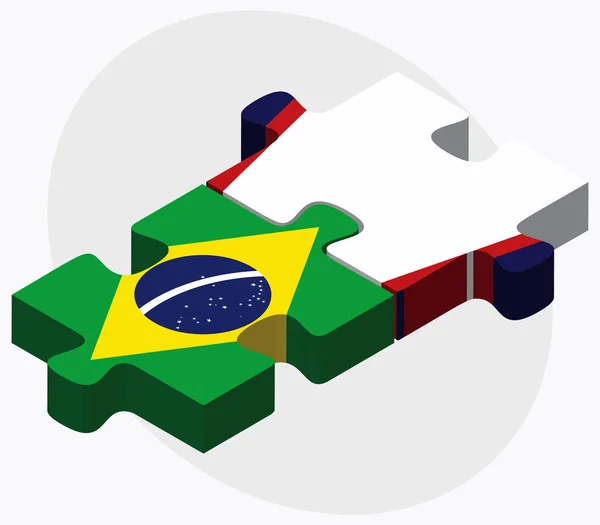 Brazília és zászlók Amerikai Szamoa — Stock Vector