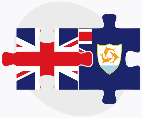 Banderas del Reino Unido y Anguila — Archivo Imágenes Vectoriales