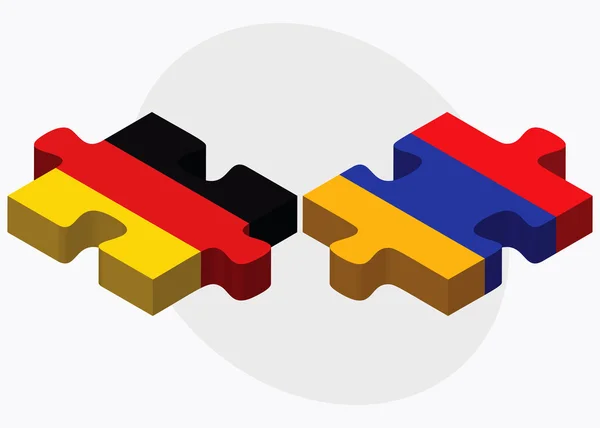 Duitsland en Armenië vlaggen — Stockvector