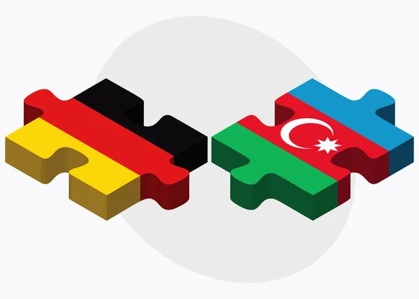Banderas de Alemania y Azerbaiyán — Vector de stock