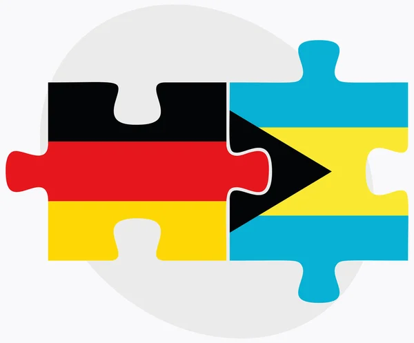 Duitsland en Bahamas vlaggen — Stockvector