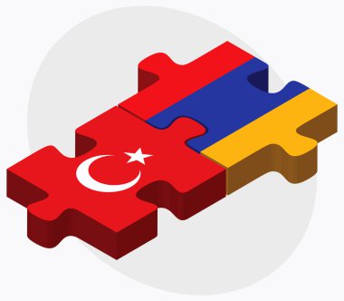 Türkiye ve Ermenistan bayrakları