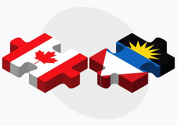Kanada a Antigua a Barbuda příznaky — Stockový vektor