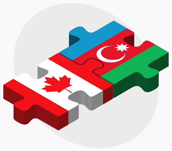 Kanada és Azerbajdzsán zászlók — Stock Vector