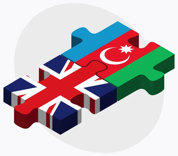 Banderas del Reino Unido y Azerbaiyán — Archivo Imágenes Vectoriales