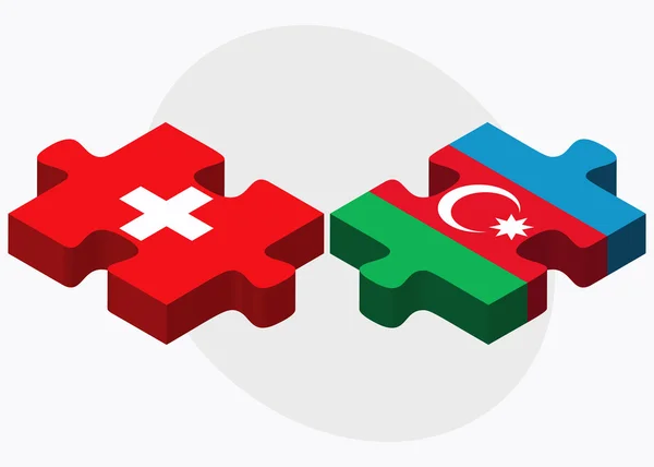 Флаги Швейцарии и Азербайджана — стоковый вектор