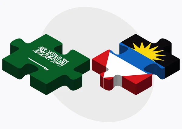 Suudi Arabistan, Antigua ve Barbuda bayrakları — Stok Vektör