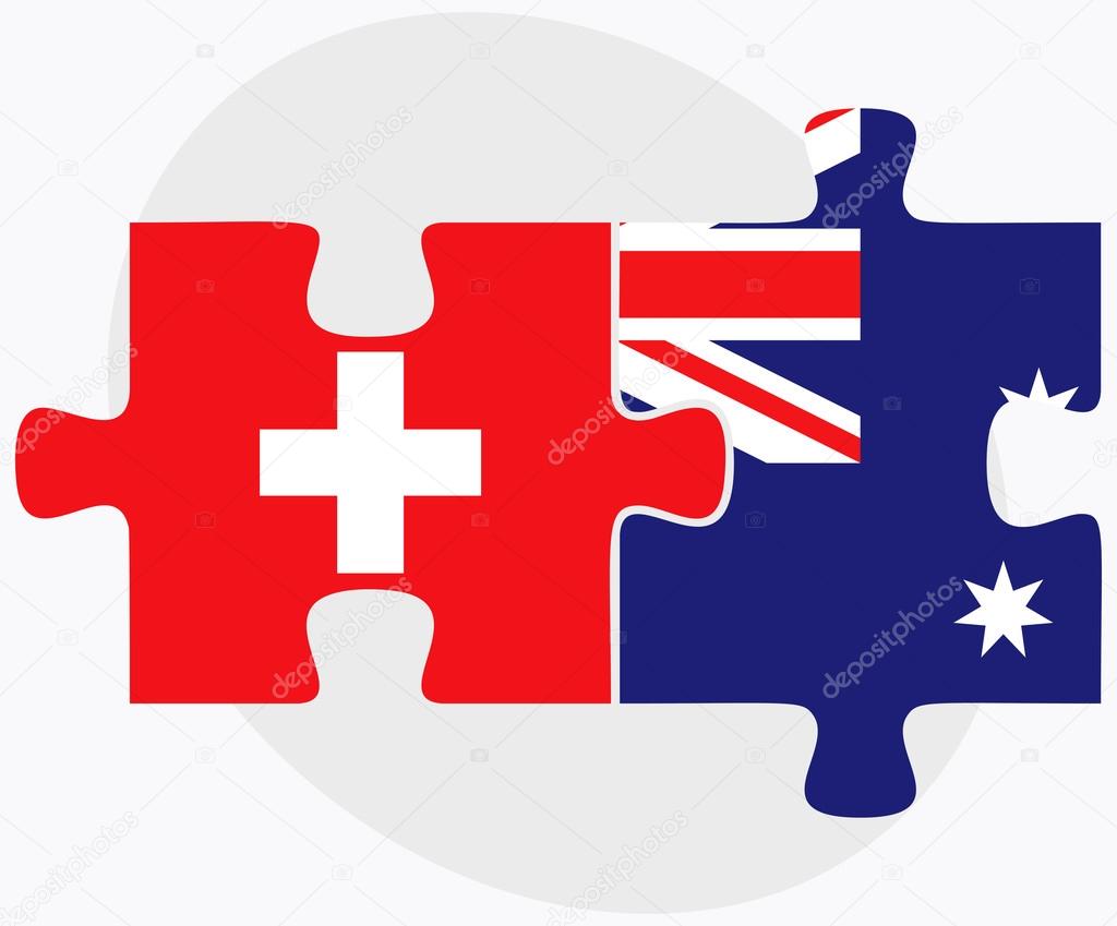 Switzerland and Australia Flags