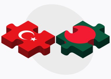 Türkiye ve Bangladeş bayrakları
