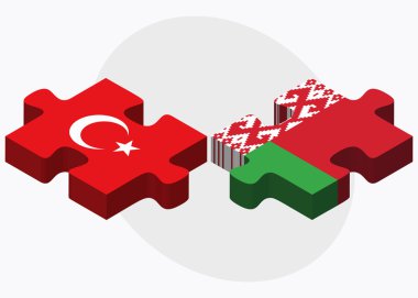 Türkiye ve Beyaz Rusya bayrakları