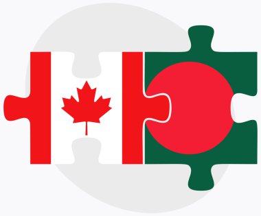 Kanada ve Bangladeş bayrakları 