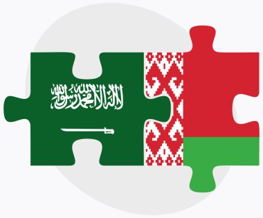 Suudi Arabistan ve Beyaz Rusya bayrakları