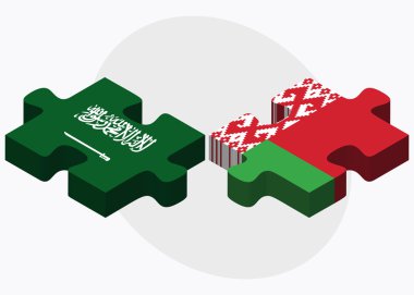 Suudi Arabistan ve Beyaz Rusya bayrakları