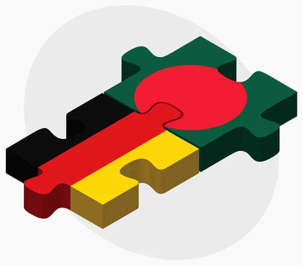 Germany and Bangladesh Flags — Stock Vector