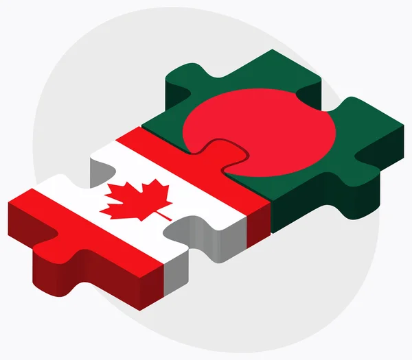 Canada and Bangladesh Flags — Stock Vector