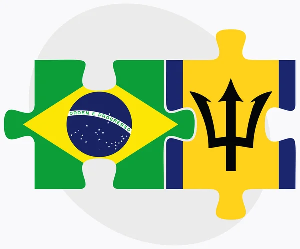 Brazílie a Barbados příznaky — Stockový vektor