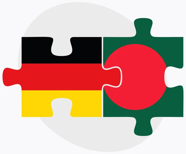 Germany and Bangladesh Flags — Stock Vector