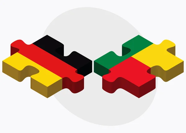 Niemcy i Benin flagi — Wektor stockowy