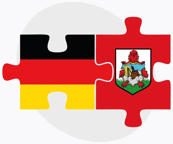 Alemanha e bandeiras das bermudas — Vetor de Stock